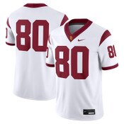 USC Trojans Men's Nike White #80 Road Football Jersey